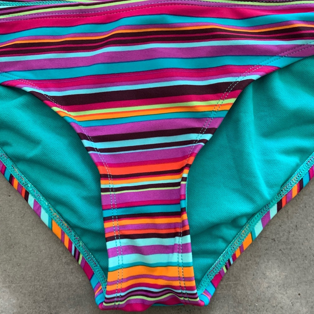 Xhilaration striped bikini bottoms - Picture 3 of 7